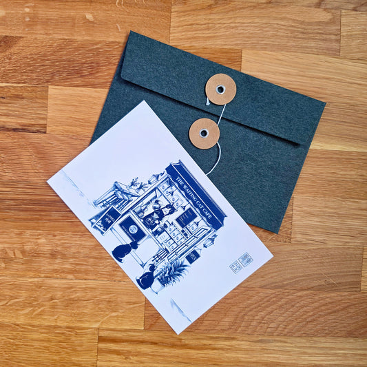 The Waiting Cat Cafe Postcard (기다리는 고양이 카페)