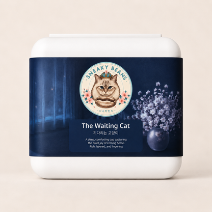 The Waiting Cat illustration by Sneaky Beans Singapore
