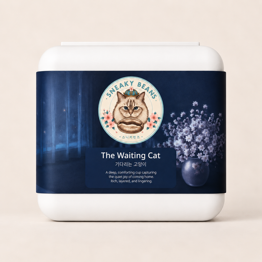 The Waiting Cat illustration by Sneaky Beans Singapore